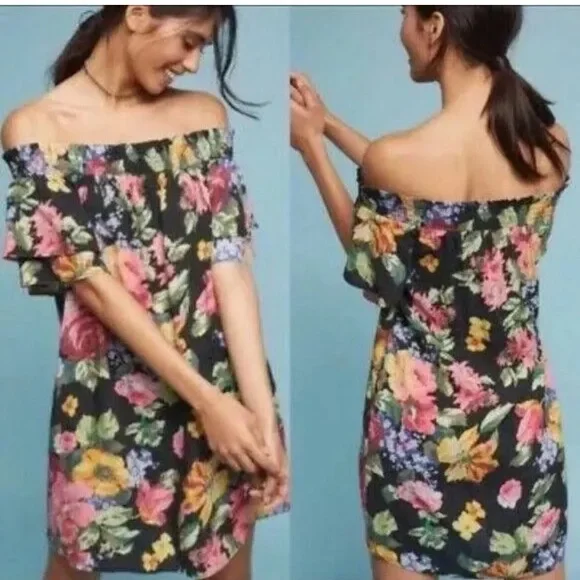 Anthropologie | Off The Shoulder Floral Dress - Picture 6 of 6